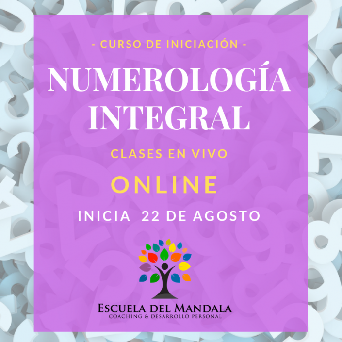Flyer Curso Numerología Integral Online Agosto 2019 Curso Online